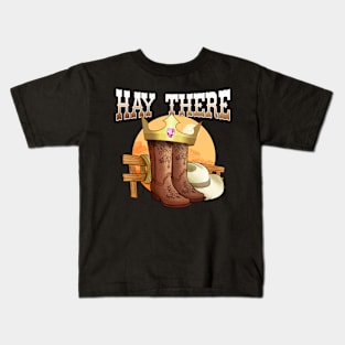 Hay There I Equestrian Pony Horse Lover Kids T-Shirt